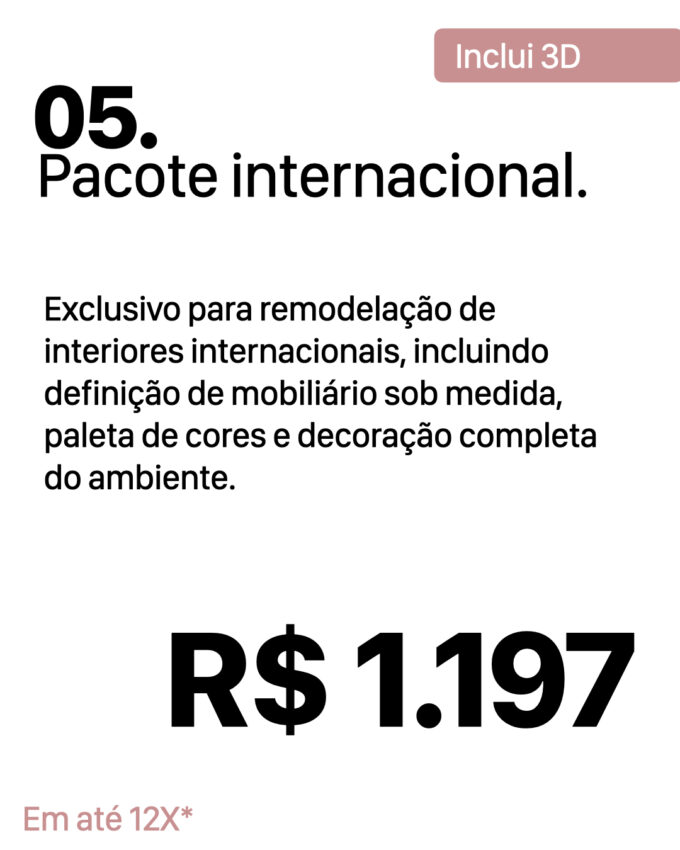 05 PACOTE INTERIORES INTERNACIONAL - 100% ONLINE